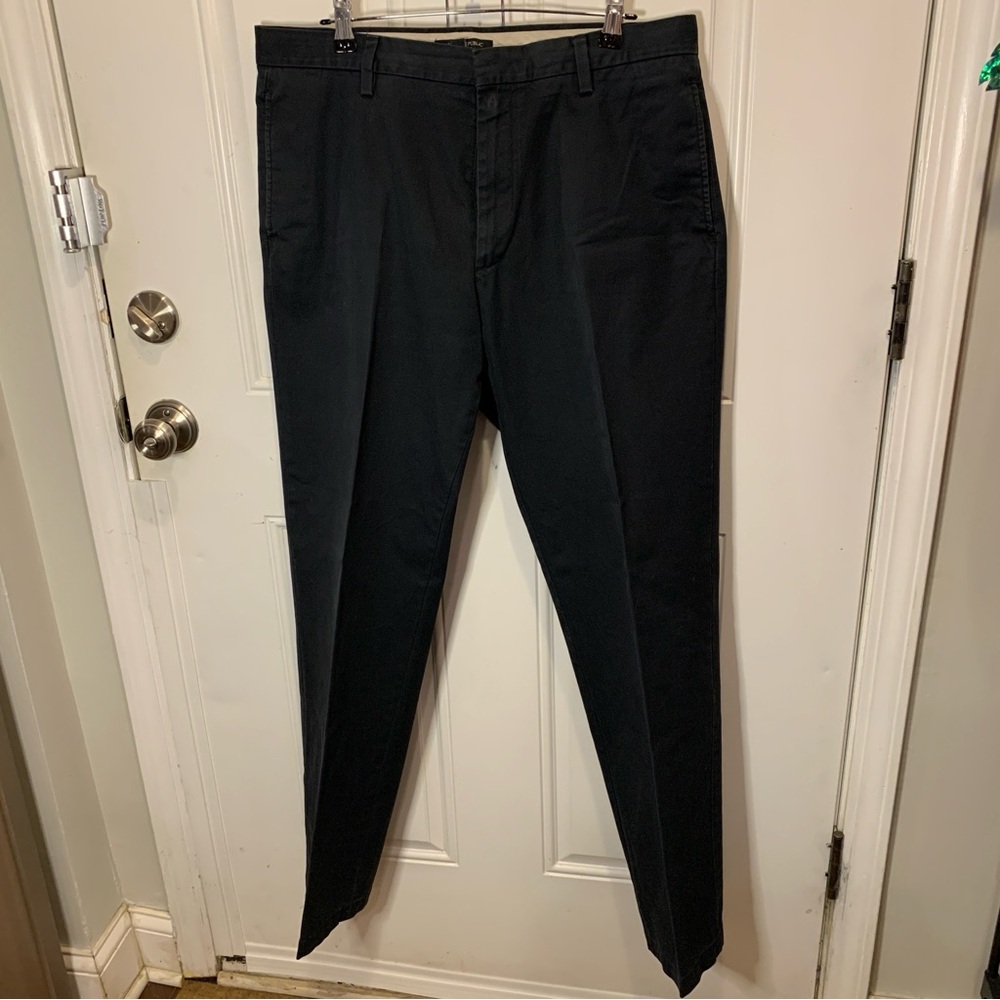 Banana Republic Black Chinos Gavin Chino Straight Leg 100% Cotton Trousers Pants